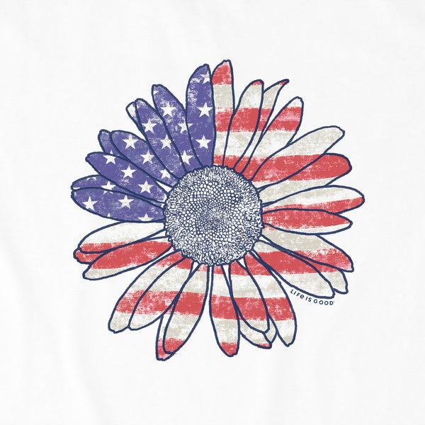Life Is Good Women's America The Beautiful Daisy Simply True Crew