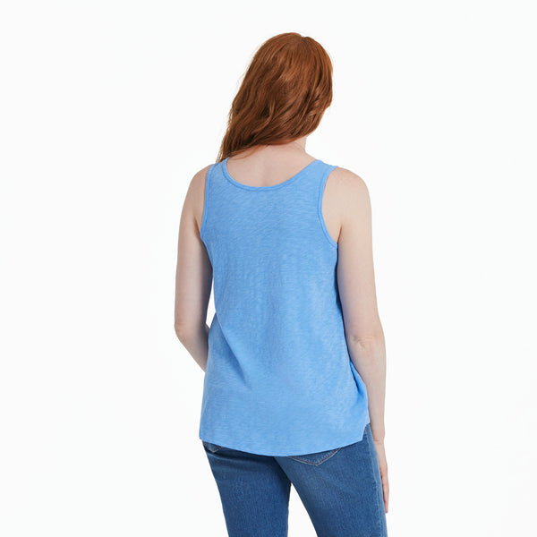 Life Is Good Women's America The Beautiful Daisy Textured Slub Tank