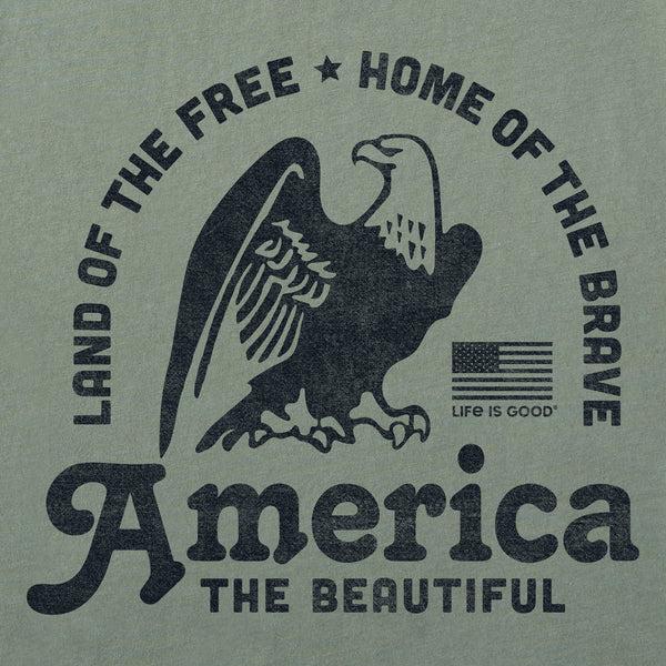 Life Is Good Women's America The Beautiful Eagle Short Sleeve Crusher Boxy Tee