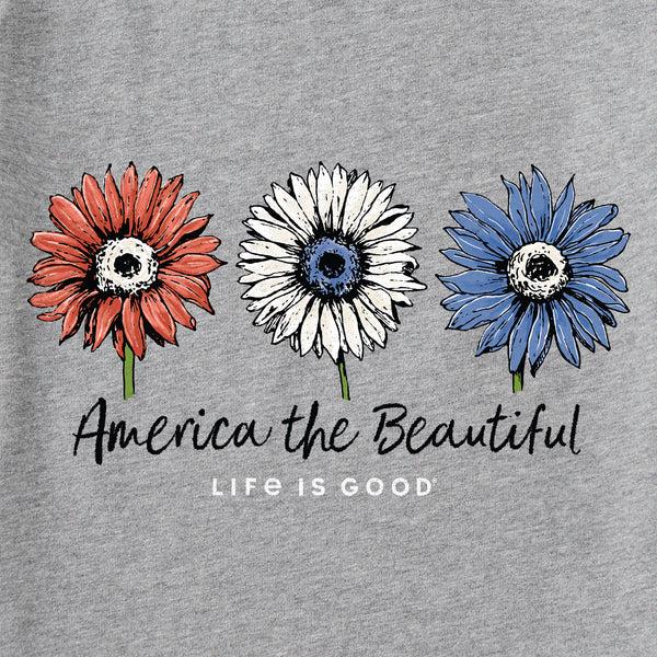 Life Is Good Women's America The Beautiful Sunflowers Crusher Tank