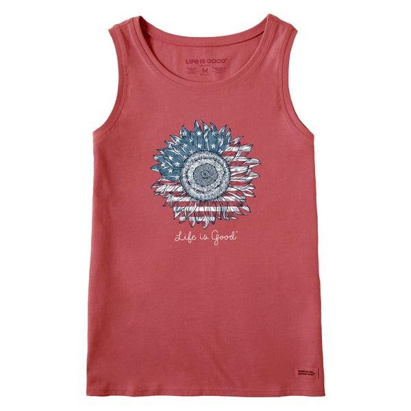 life is good Women's American Sunflower Crusher Tank