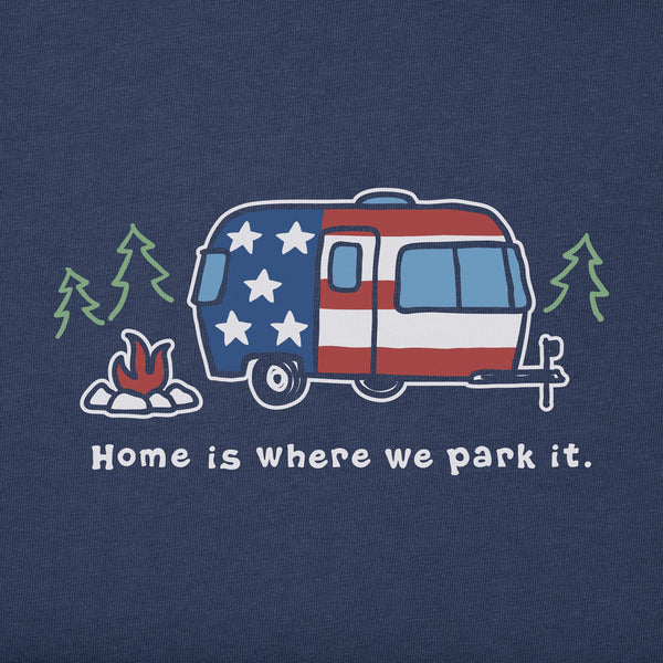 Life Is Good Women's Americana Camper Short Sleeve Crusher Tee