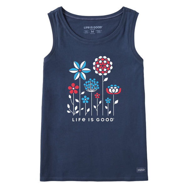 life is good Women's Americana Flowers Crusher Tank