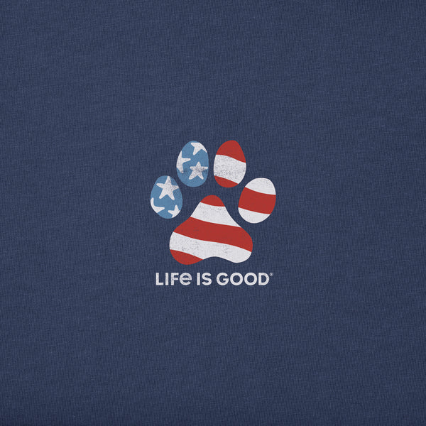Life Is Good Women's Americana Rescue Paw Long Sleeve Crusher Tee