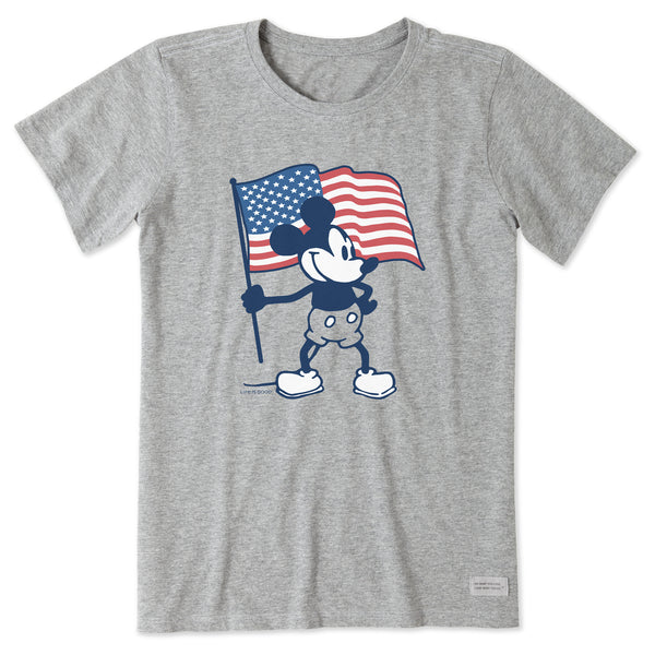 Life Is Good Women's Americana Steamboat Willie Short Sleeve Tee