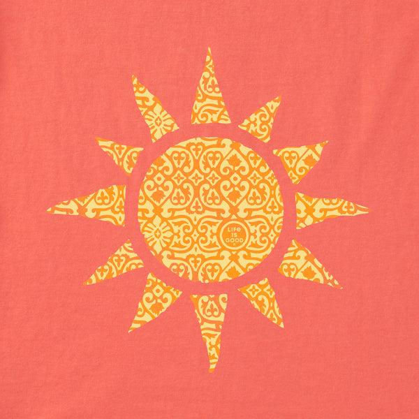 Life Is Good Women's Ancient Sun Sleeveless High-Low Crusher Tank