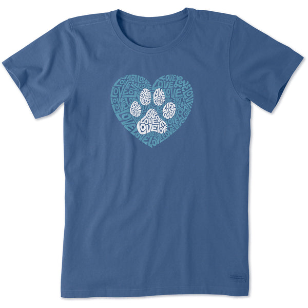 Life Is Good Women's Animal Heart Short Sleeve Crusher Tee