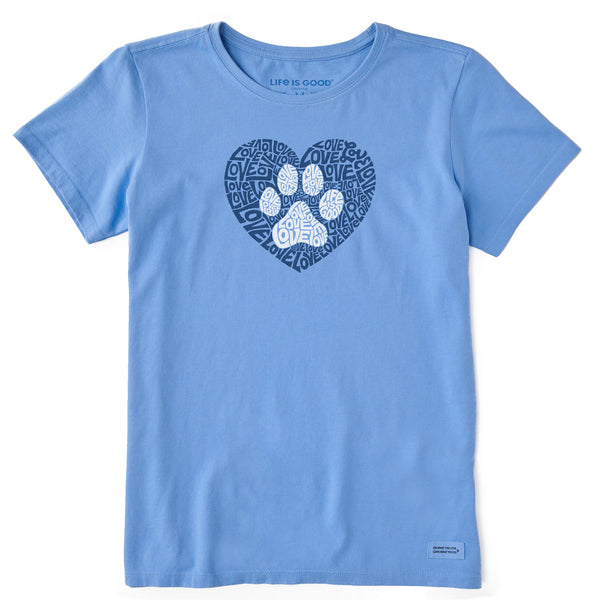 life is good Women's Animal Heart Short Sleeve Crusher Tee