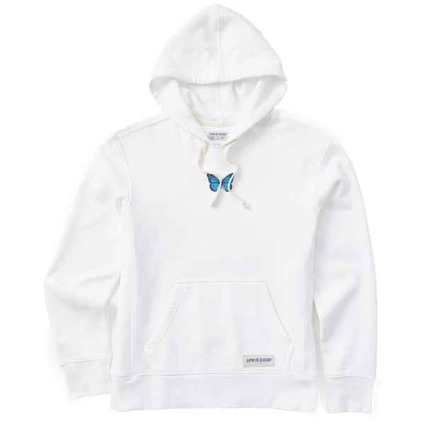 life is good Women's Antique Floral Butterfly Simply True Fleece Hoodie