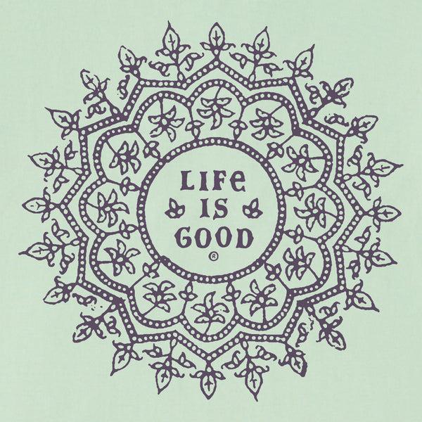 Life Is Good Women's Antique Mandala Long Sleeve Crusher-LITE Hooded Tee