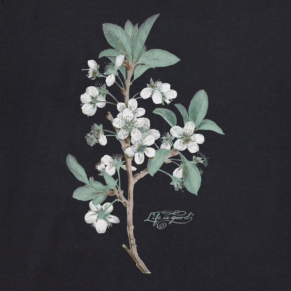 Life Is Good Women's Antique Plum Blossom Painting Long Sleeve Crusher Tee