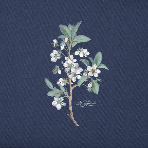 Life Is Good Women's Antique Plum Blossom Painting Short Sleeve Tee