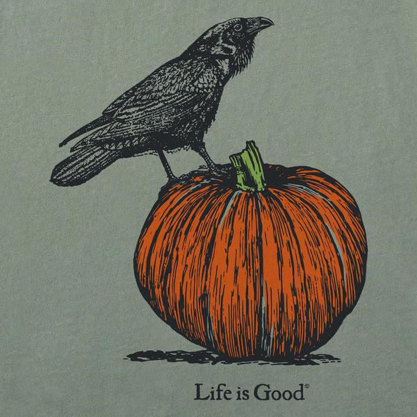 Life Is Good Women's Antique Raven U0026 Pumpkin Crusher-LITE Shrunken Tee
