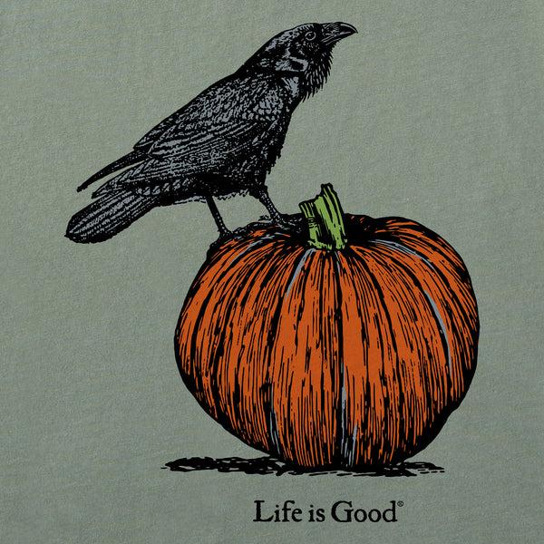 Life Is Good Women's Antique Raven U0026 Pumpkin Long Sleeve Crusher Vee