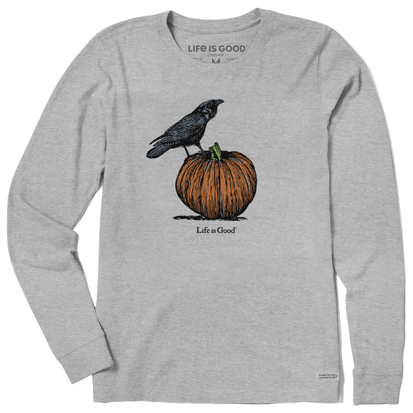 life is good Women's Antique Raven u0026 Pumpkin Long Sleeve Crusher Tee