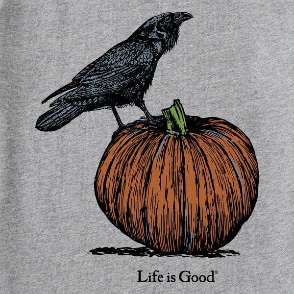 Life Is Good Women's Antique Raven U0026 Pumpkin Short Sleeve Crusher Vee
