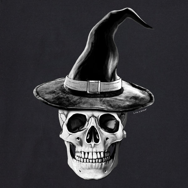 Life Is Good Women's Antique Skull Witch Long Sleeve Crusher Tee