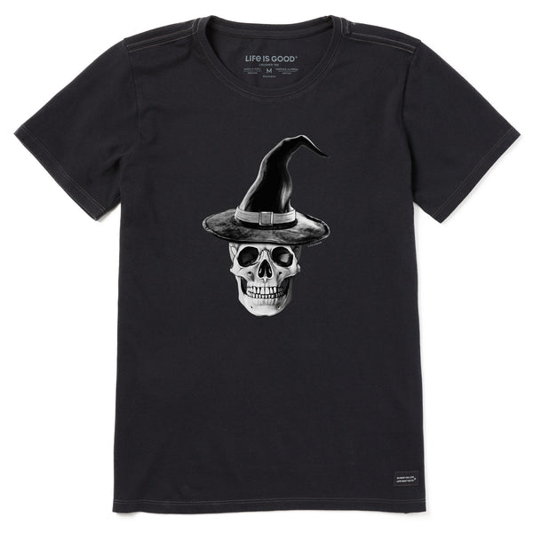 life is good Women's Antique Skull Witch Short Sleeve Crusher Tee
