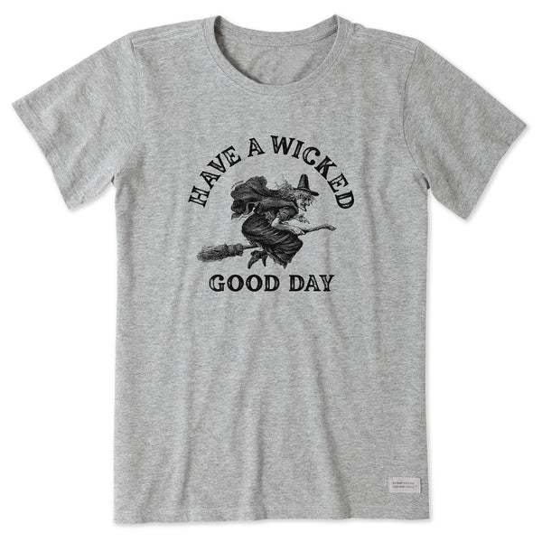 life is good Women's Antique Wicked Good Day Witch Short Sleeve Crusher Tee