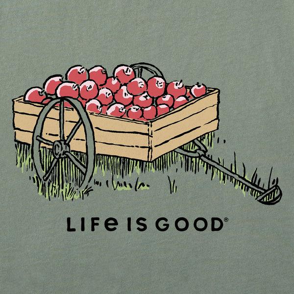 Life Is Good Women's Apple Wagon Short Sleeve Crusher Tee