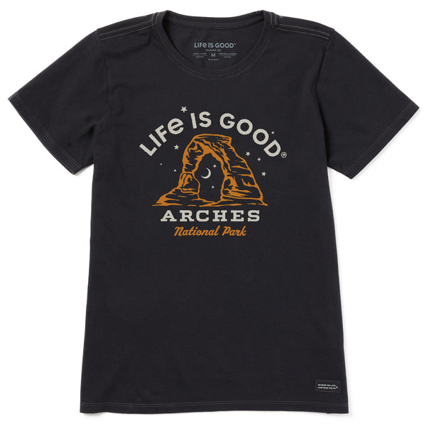 life is good Women's Arches National Park Hand Drawn Short Sleeve Crusher Tee