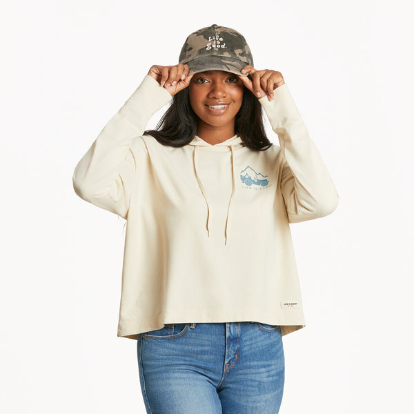 Life Is Good Women's ATV Wander Crusher-FLEX Boxy Hoodie