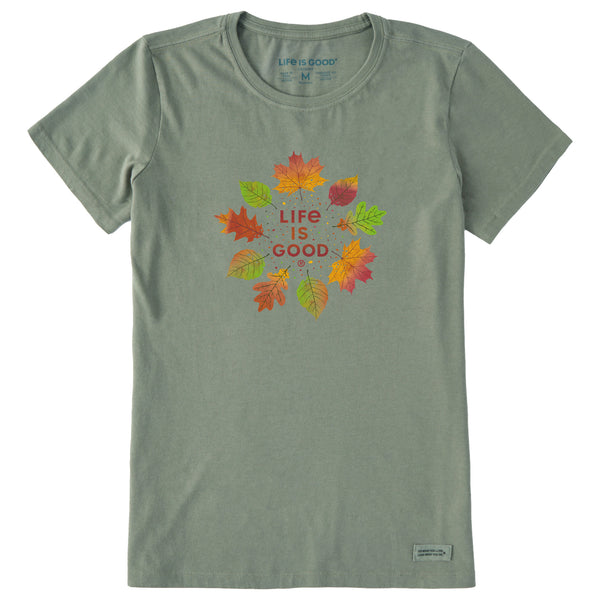 life is good Women's Autumn Circle Short Sleeve Crusher Tee