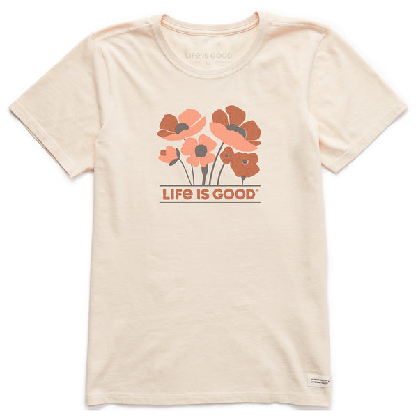 life is good Women's Autumn Flowers Short Sleeve Crusher Tee