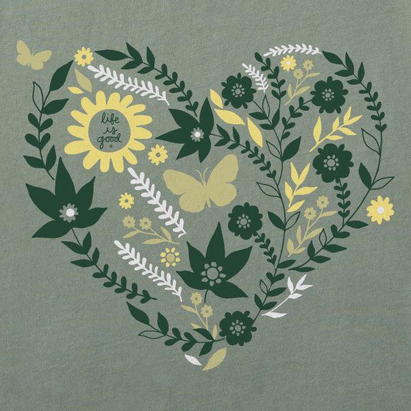 Life Is Good Women's Autumn Heart Short Sleeve Crusher Tee