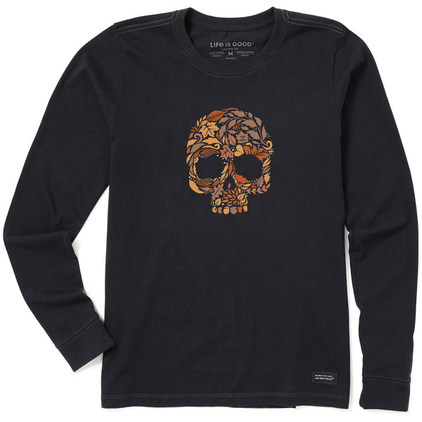 life is good Women's Autumn Skull Long Sleeve Crusher Tee