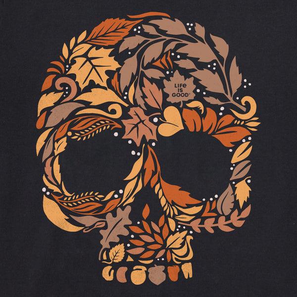 Life Is Good Women's Autumn Skull Short Sleeve Crusher Boxy Tee