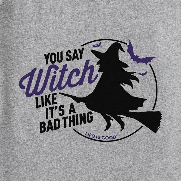 Life Is Good Women's Bad Thing Witch Short Sleeve Crusher Vee