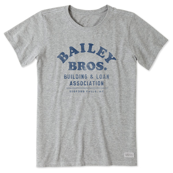 life is good Women's Bailey Bros. Building u0026 Loan Assoc. Short Sleeve Crusher Tee