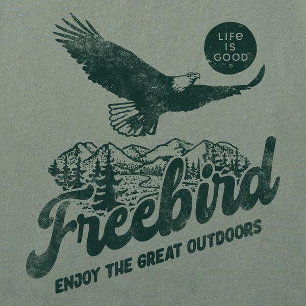 Life Is Good Women's Bald Eagle Freebird Short Sleeve Crusher Boxy Tee