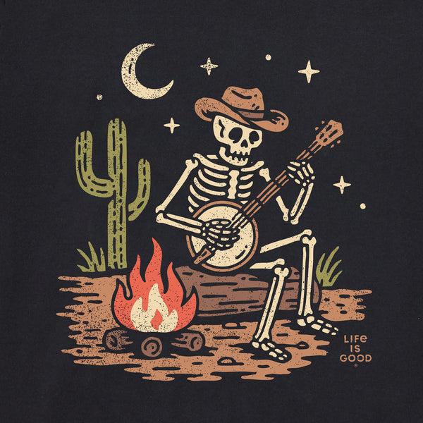 Life Is Good Women's Banjo Skeleton Short Sleeve Crusher Tee