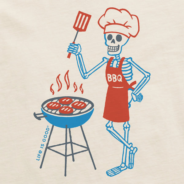 Life Is Good Women's BBQ Skeleton Short Sleeve Crusher Tee