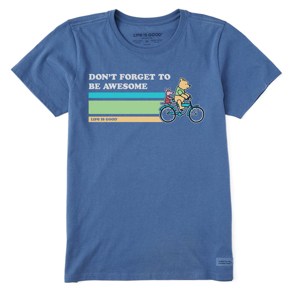 life is good Women's Be Awesome Winnie u0026 P Bike Short Sleeve Tee