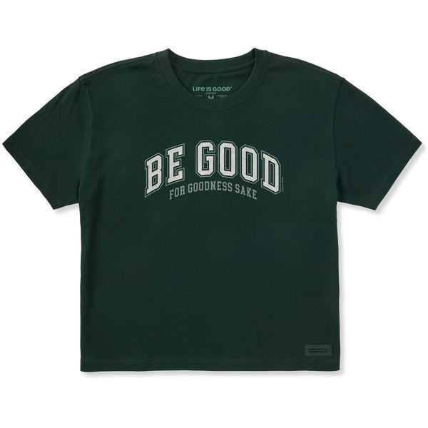 life is good Women's Be Good For Goodness Sake Short Sleeve Crusher Boxy Tee