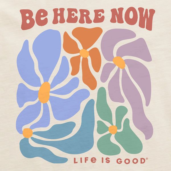 Life Is Good Women's Be Here Now Flowers Crusher Boxy Hoodie