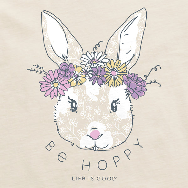 Life Is Good Women's Be Hoppy Flower Crown Short Sleeve Crusher Tee
