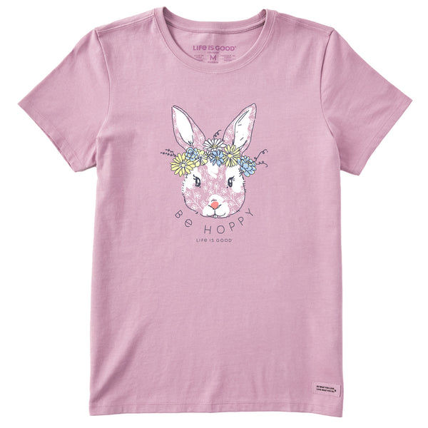 life is good Women's Be Hoppy Flower Crown Short Sleeve Crusher Tee