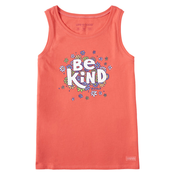 life is good Women's Be Kind Flower Lines Crusher Tank