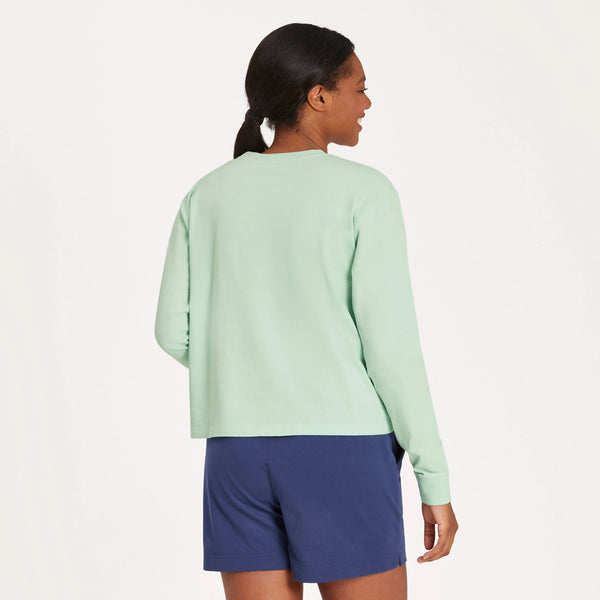 Life Is Good Women's Beach Icons Long Sleeve Crusher Boxy Tee