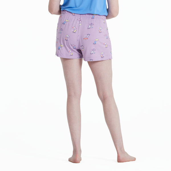 Life Is Good Women's Beach Life Pattern Lightweight Sleep Short