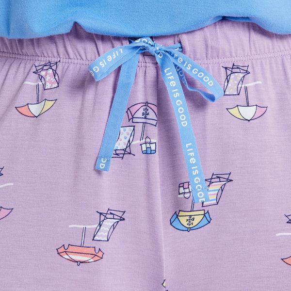 Life Is Good Women's Beach Life Pattern Lightweight Sleep Short