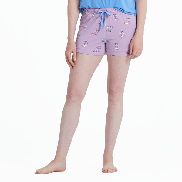 life is good Women's Beach Life Pattern Lightweight Sleep Short