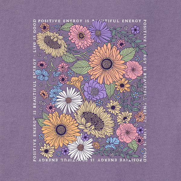 Life Is Good Women's Beautiful Energy Wildflowers Crusher Boxy Hoodie