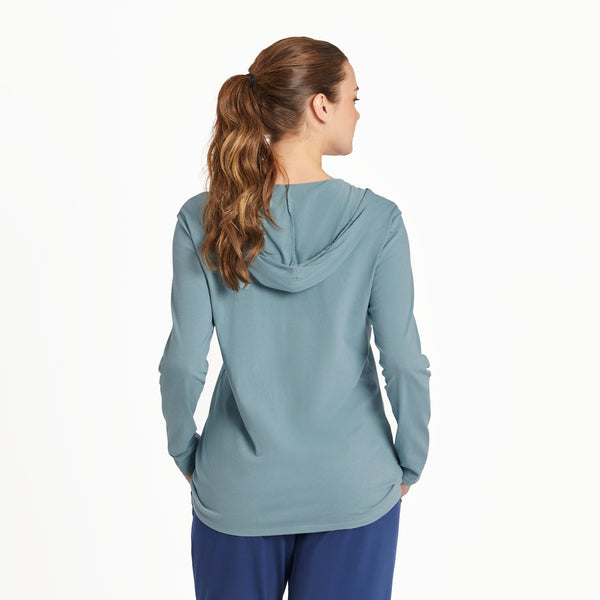 Life Is Good Women's Beauty In All Directions Long Sleeve Crusher-LITE Hooded Tee