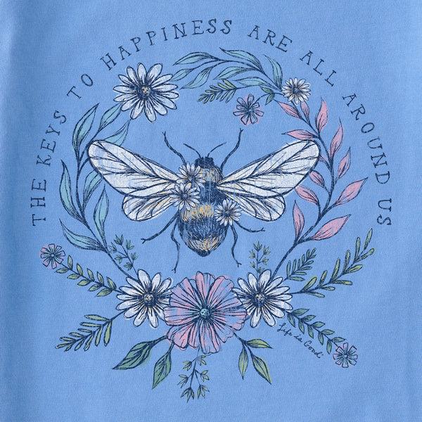 Life Is Good Women's Bee Happiness All Around Crusher Tank