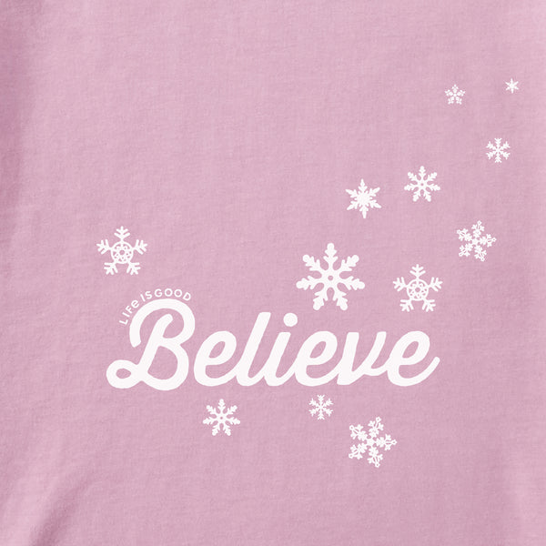 Life Is Good Women's Believe Long Sleeve Crusher Tee